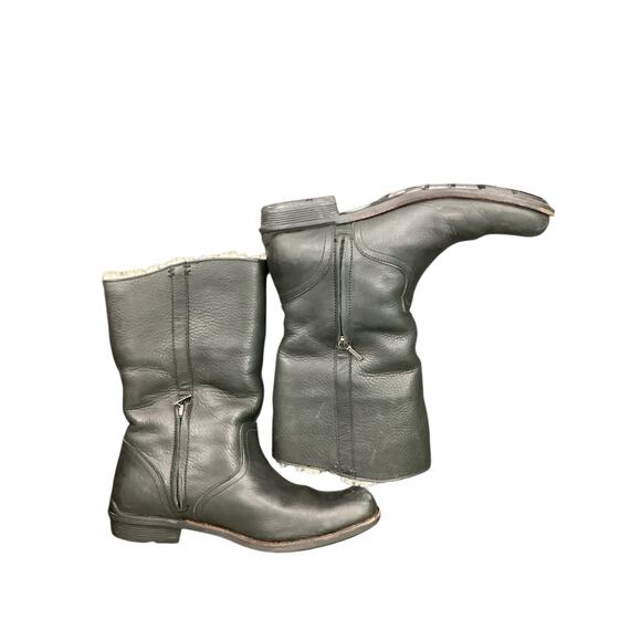 UGG Boots Women’s Size 10 Leather And Sheepskin Mid Calf Sheepskin Sole Inserts - Picture 5 of 9